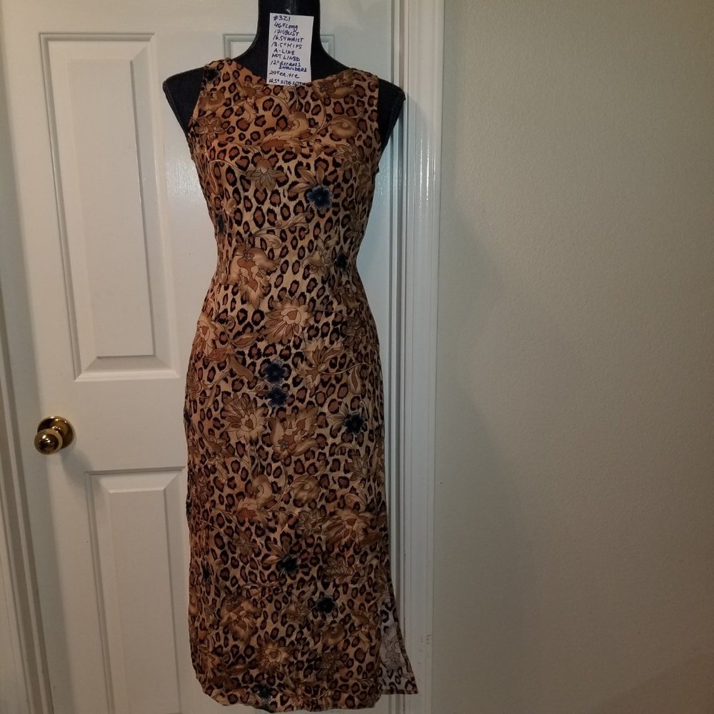 ✅NWT Sexy Impressions Summer Leopard Print Beige Dress SP #321